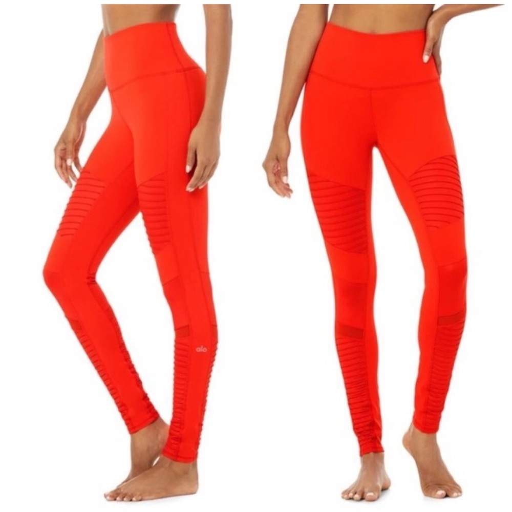 Alo Yoga Women's Red High-Waist Leggings